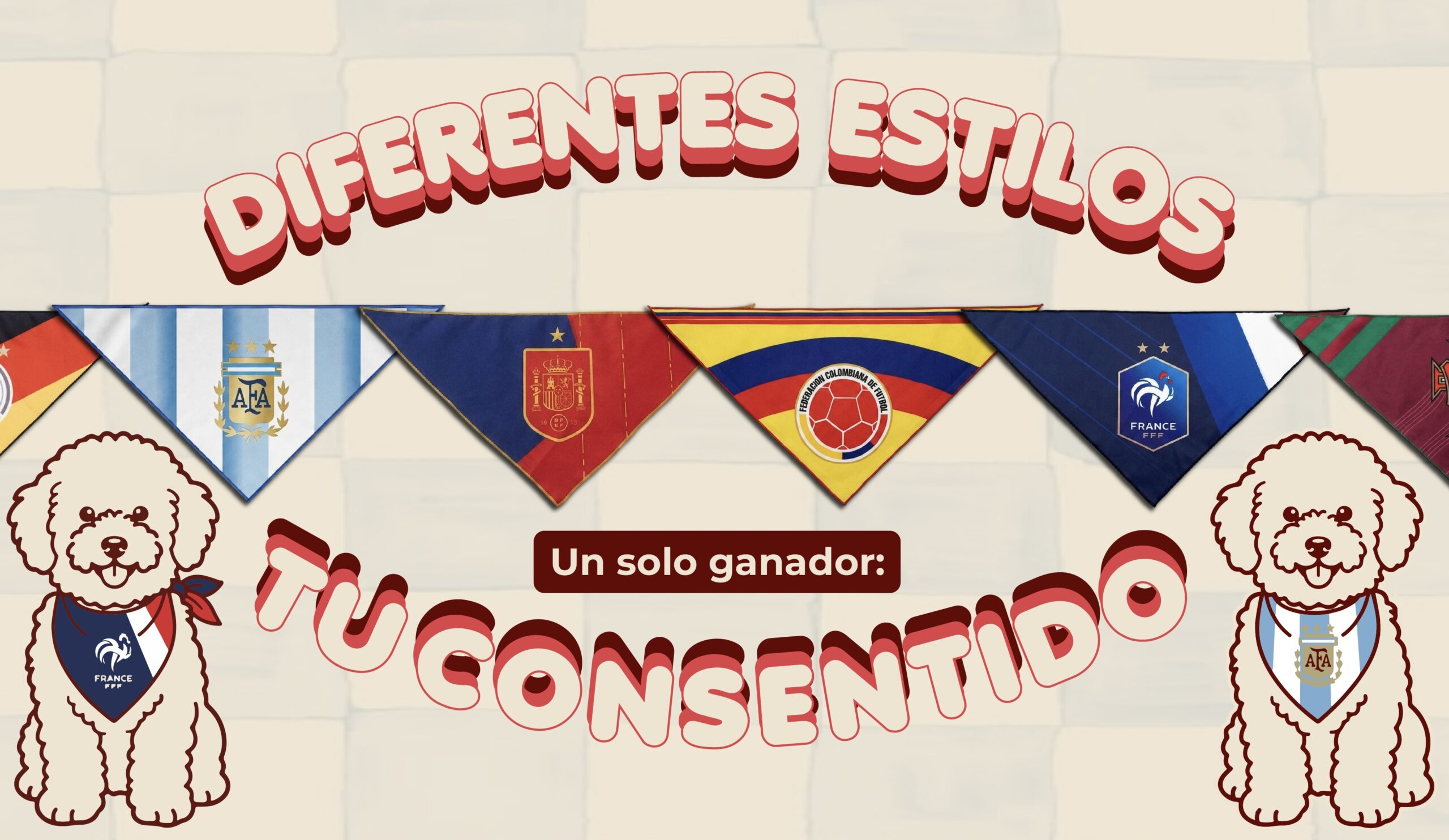 Vidapets presenta sus nuevas bandanas mundialistas para mascotas