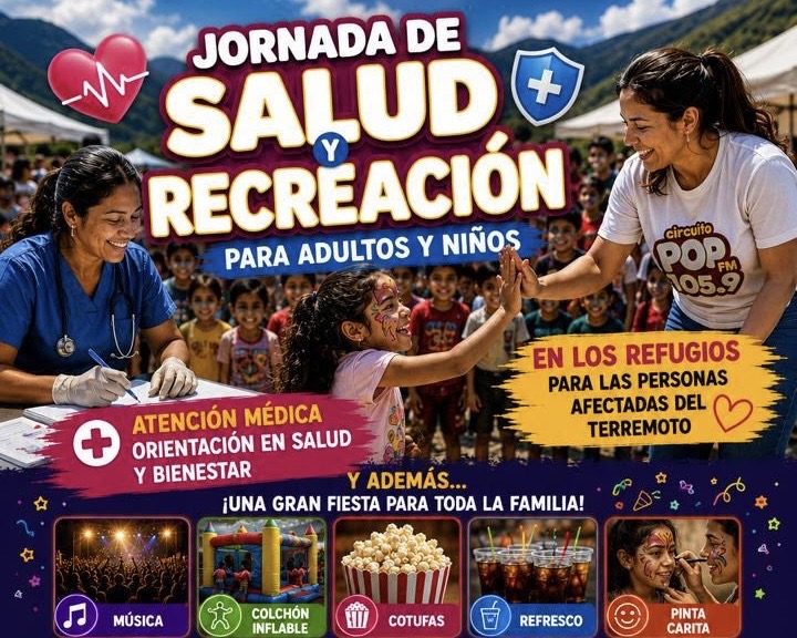 Circuito Pop organiza Jornada de Salud y Recreación en la U.E. Napoleón Baute de Palo Verde