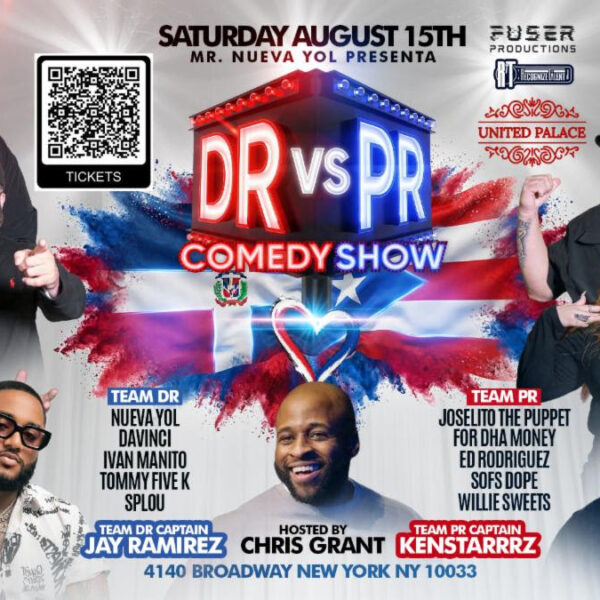 DR vs PR Comedy Show llega al United Palace este 15 de agosto