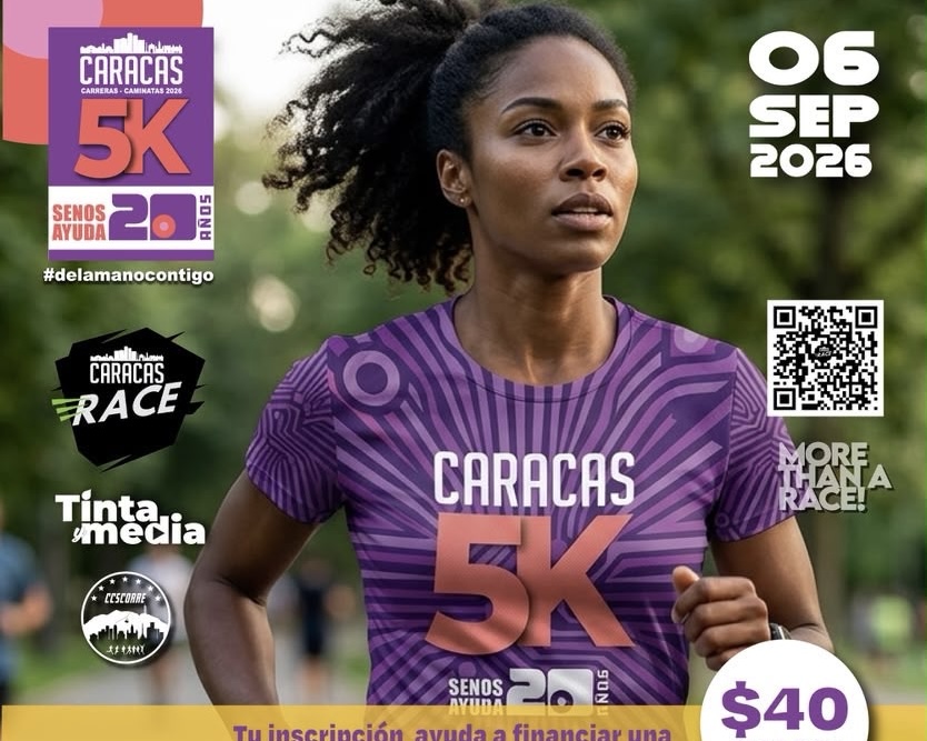 Tintaymedia presenta la carrera “Caracas 5K” a beneficio del aniversario de SenosAyuda